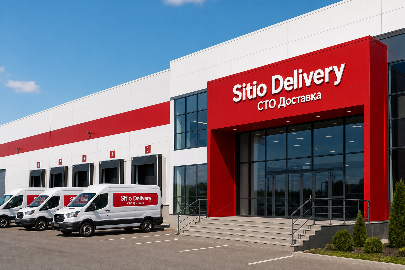 Внешний вид склада и офиса Sitio Delivery